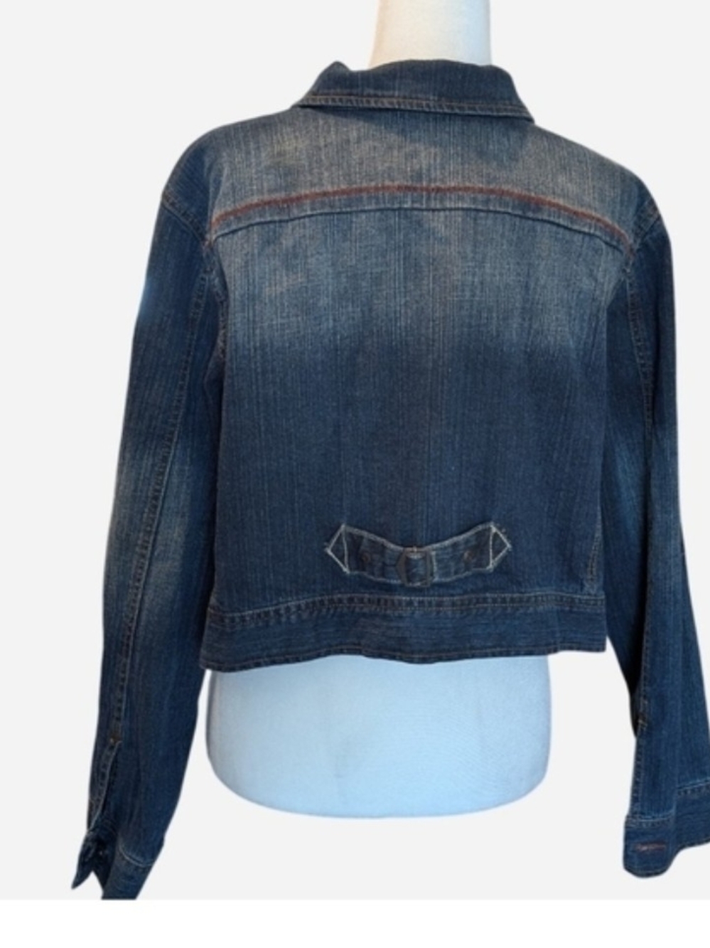 Venezia Indigo Blue Cropped Denim Jacket - Picture 2 of 7